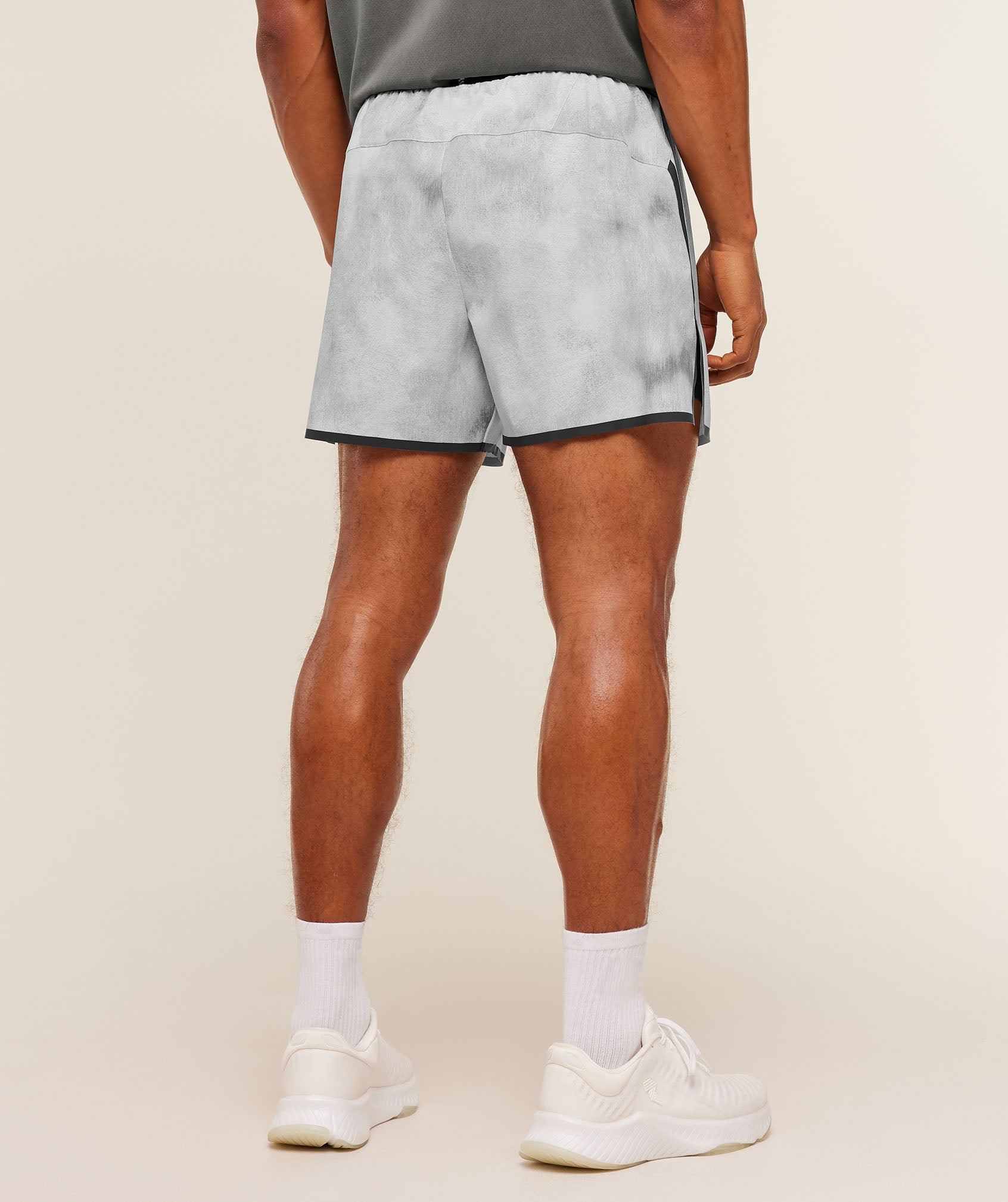 Light GrayBlack Hybrid Lined Shorts 5-Inch - Men's Gym Training